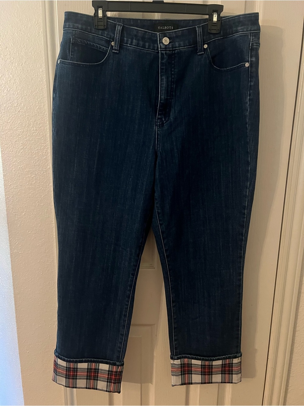 Talbots Plaid Cuff Jeans
